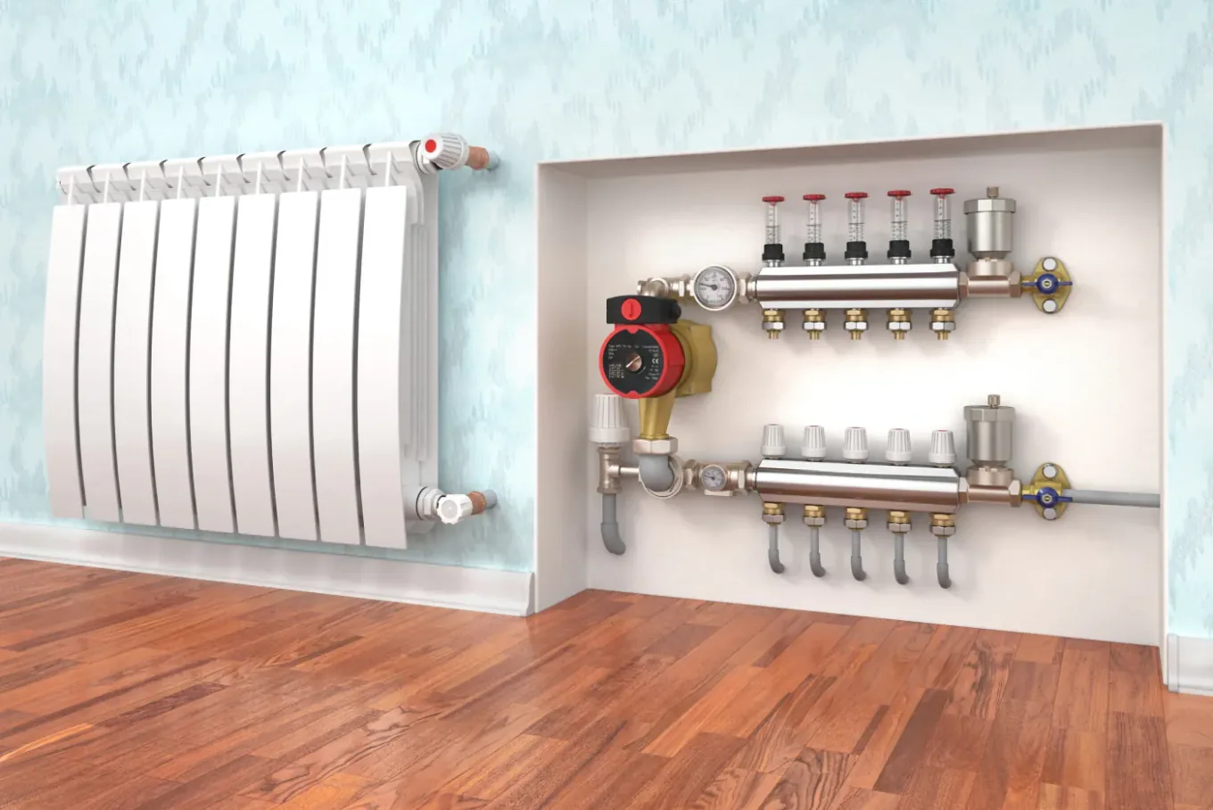 Rénovation d'un circuit de chauffage dans un pavillon de Montesson